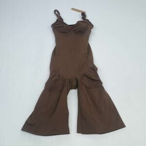 Skims Everyday Sculpt Mid Thigh Bodysuit Cocoa Brown Size S New